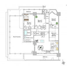 豊田市若林西町、マンションの間取り画像です