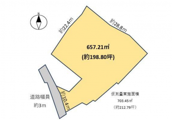 豊田市枝下町、土地の間取り画像です
