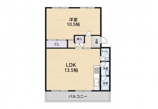豊田市豊栄町、マンションの間取り画像です