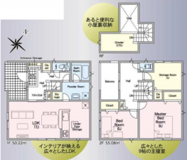 豊田市住吉町、新築一戸建ての間取り画像です