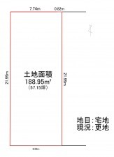 福井市東森田、土地の間取り画像です