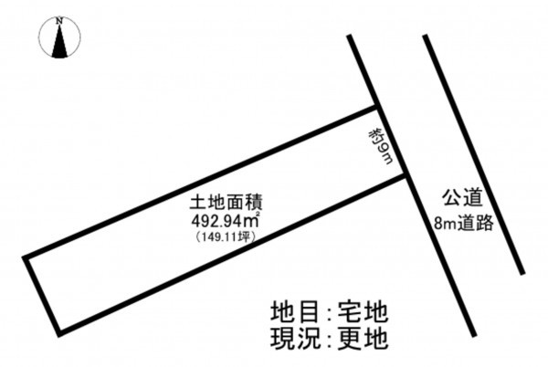 福井市舟橋町、土地の間取り画像です