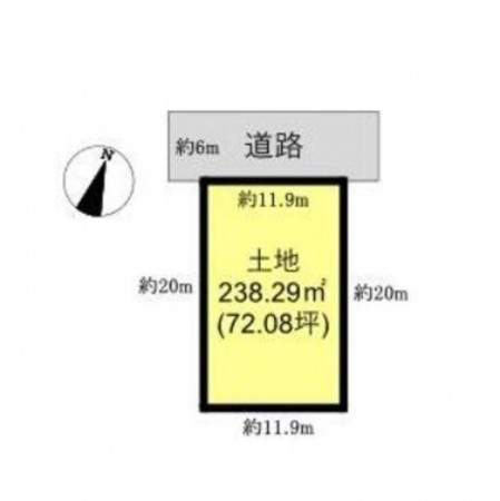 福井市上野本町、土地の間取り画像です