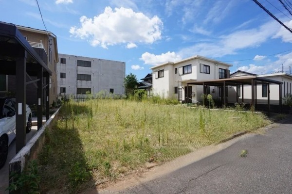 福井市大宮、土地の前面道路を含む現地写真画像です