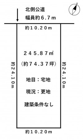 福井市大宮、土地の間取り画像です