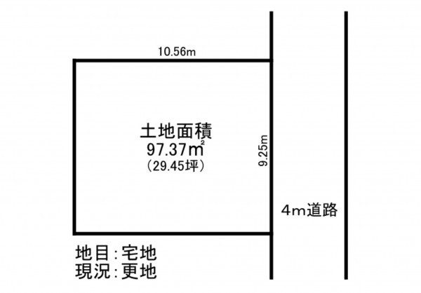 福井市灯明寺、土地の間取り画像です