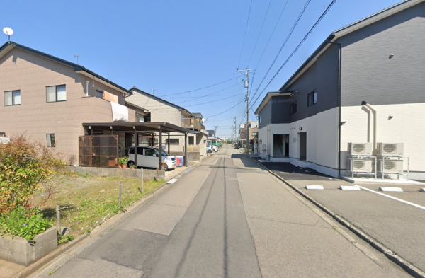 福井市文京、土地の前面道路を含む現地写真画像です