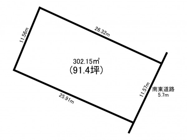 福井市三郎丸、土地の間取り画像です