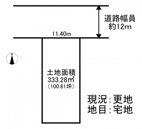 福井市上森田、土地の間取り画像です