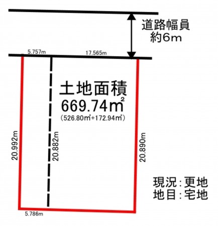 福井市上野本町、土地の間取り画像です