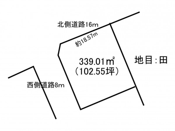 福井市上野本町、土地の間取り画像です