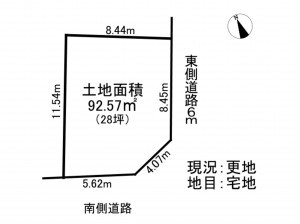 福井市八重巻中町、土地の間取り画像です