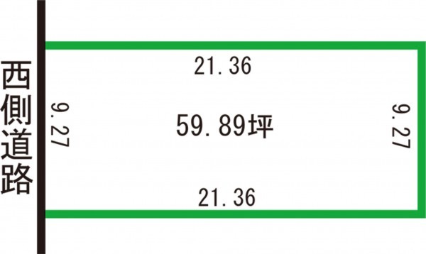 福井市三郎丸町、土地の間取り画像です