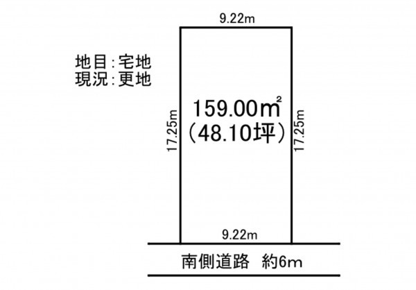 福井市高木町、土地の間取り画像です