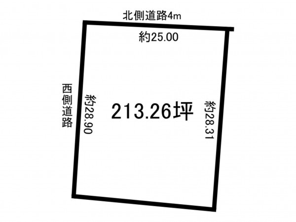 福井市八重巻町、土地の間取り画像です