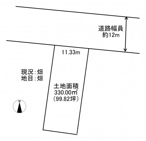 福井市高柳、土地の間取り画像です