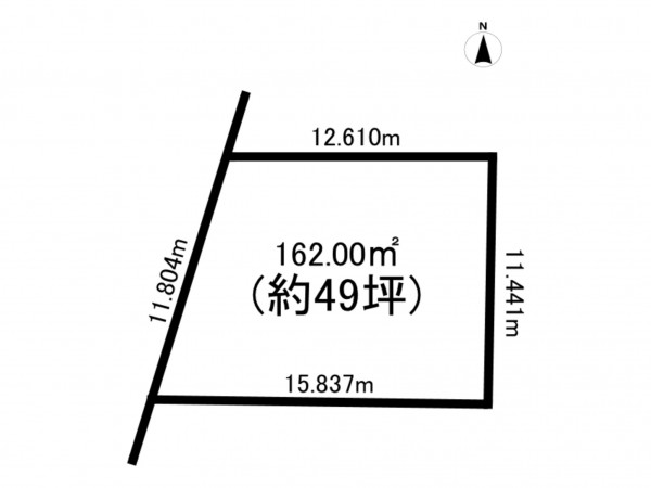 福井市定正、土地の間取り画像です