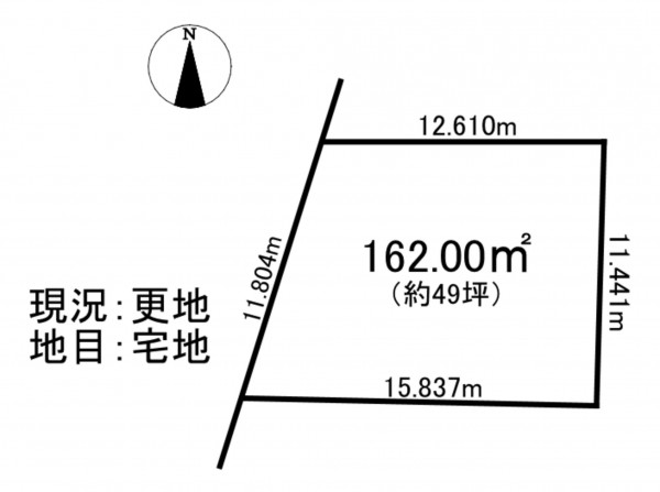 福井市定正、土地の間取り画像です