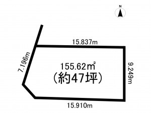 福井市定正、土地の間取り画像です