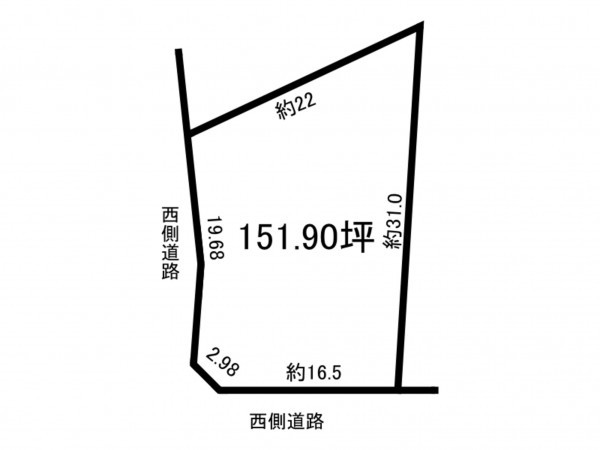福井市大宮、土地の間取り画像です