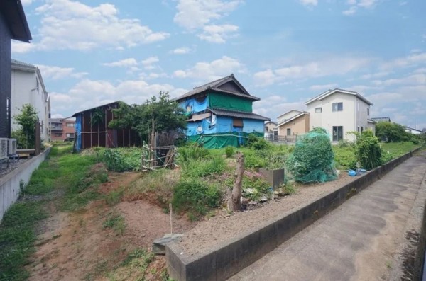 福井市高木町、土地の前面道路を含む現地写真画像です