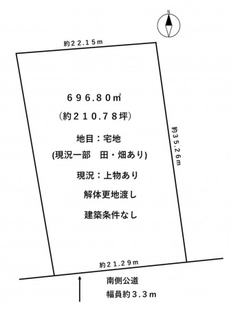 福井市高木町、土地の間取り画像です