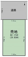 福井市大宮、土地の間取り画像です