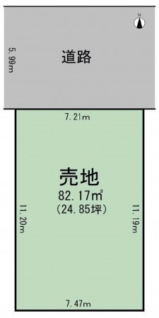福井市大宮、土地の間取り画像です