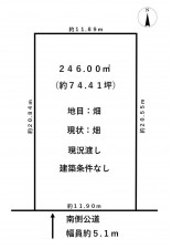 福井市舟橋、土地の間取り画像です