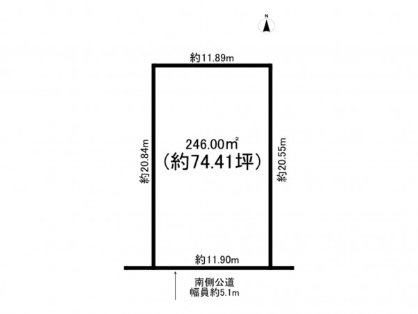 福井市舟橋、土地の間取り画像です