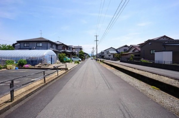 福井市舟橋、土地の前面道路を含む現地写真画像です