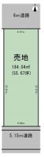 福井市灯明寺、土地の間取り画像です