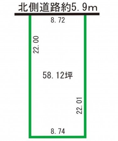 福井市文京、土地の間取り画像です