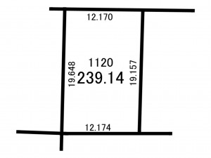 福井市舟橋新、土地の間取り画像です