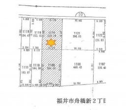 福井市舟橋新、土地の間取り画像です