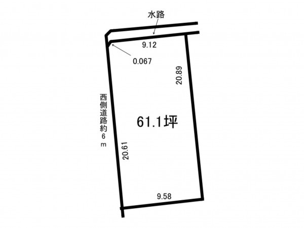 福井市高木、土地の間取り画像です