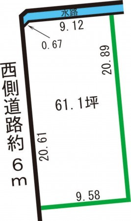 福井市高木、土地の間取り画像です