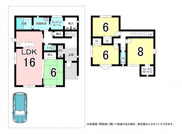 坂井市春江町江留上大和、新築一戸建ての間取り画像です
