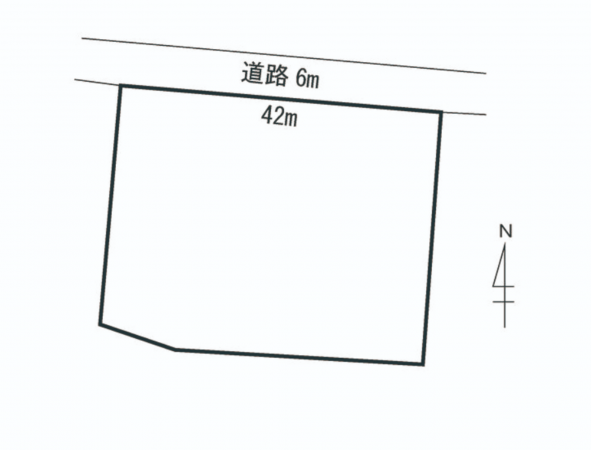 福井市河合寄安町、土地の間取り画像です