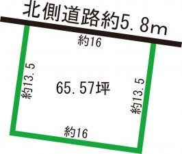 福井市栗森町浜、土地の間取り画像です