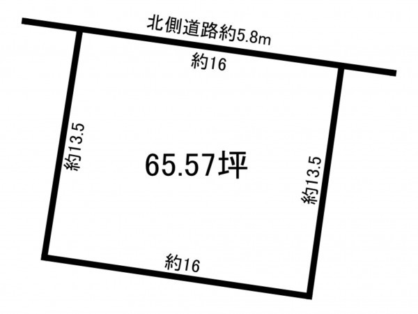 福井市栗森町浜、土地の間取り画像です