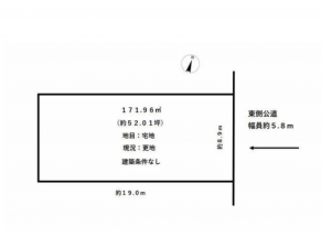 福井市大宮、土地の間取り画像です