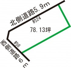 福井市三郎丸、土地の間取り画像です