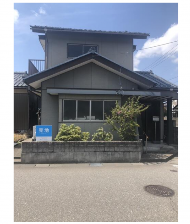 福井市灯明寺、土地の前面道路を含む現地写真画像です