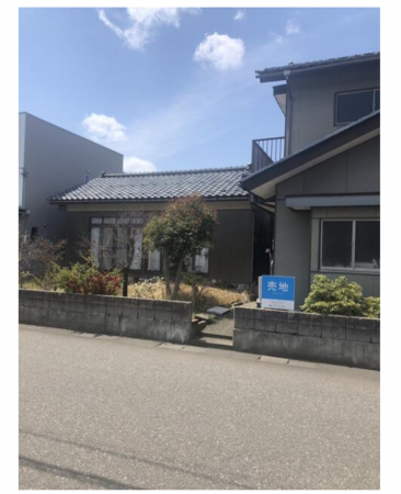 福井市灯明寺、土地の前面道路を含む現地写真画像です