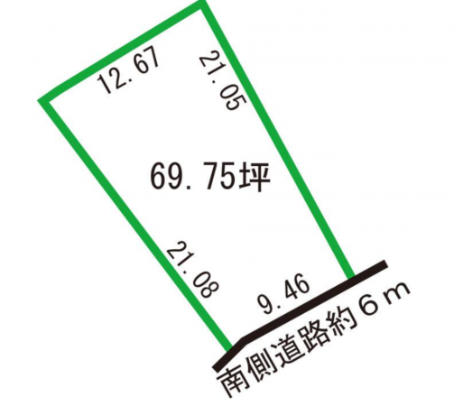 福井市三郎丸、土地の間取り画像です