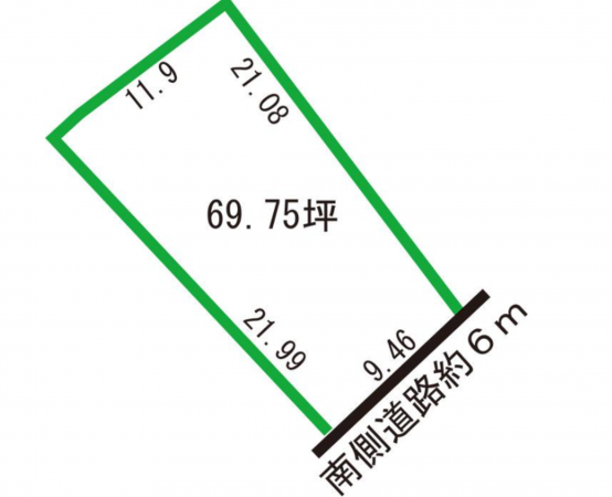 福井市三郎丸、土地の間取り画像です