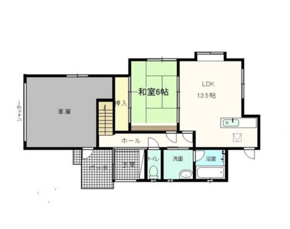 坂井市春江町田端、中古一戸建ての間取り画像です