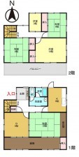 福井市寺前町、中古一戸建ての間取り画像です