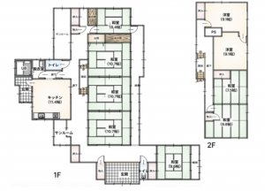 坂井市春江町高江、中古一戸建ての間取り画像です